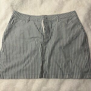 Forever 21 striped baby blue and white mini skirt.